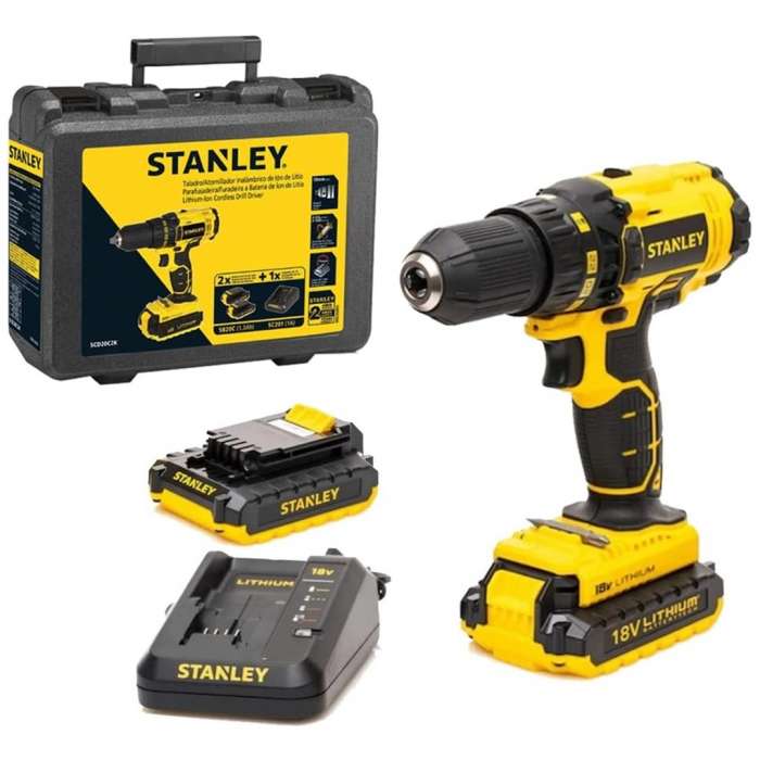 Shaya & Azar - STANLEY SCD20S2K-B5 18V Li-Ion Battery Cordless Drill