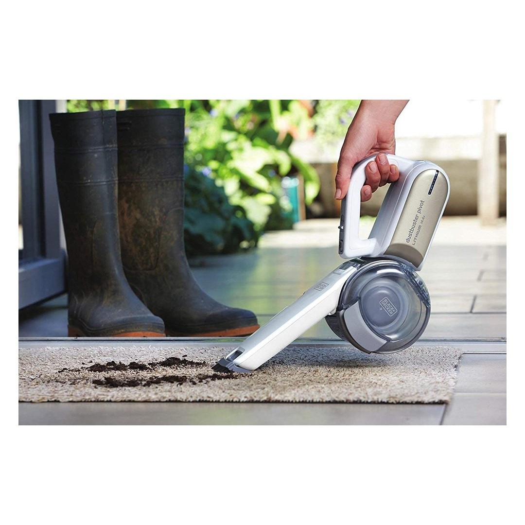 Black & Decker Cordless Dustbuster Pivot Handheld Vacuum Cleaner, 14.4 V  1.5 Ah Li-Ion Battery with Charging Base, 440 ml, 28 Air Watts Suction  Power, Champagne/White - PV1420L-B5 : Buy Online at